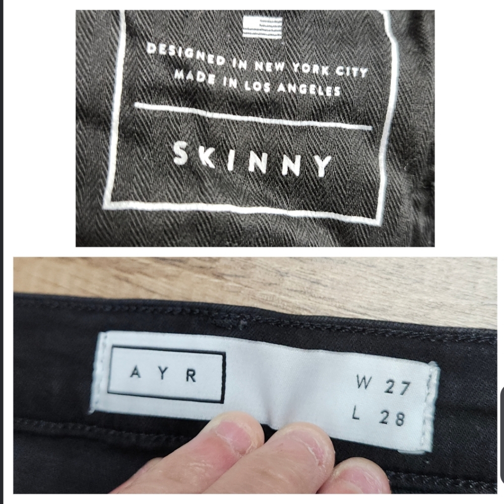 AYR Women's skinny 13942-BK247 faded black wash lightweight Stretch jeans 27 - Picture 7 of 16